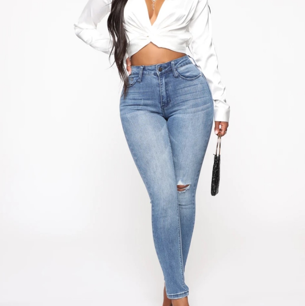 Mid Rise Ankle Skinny Jeans